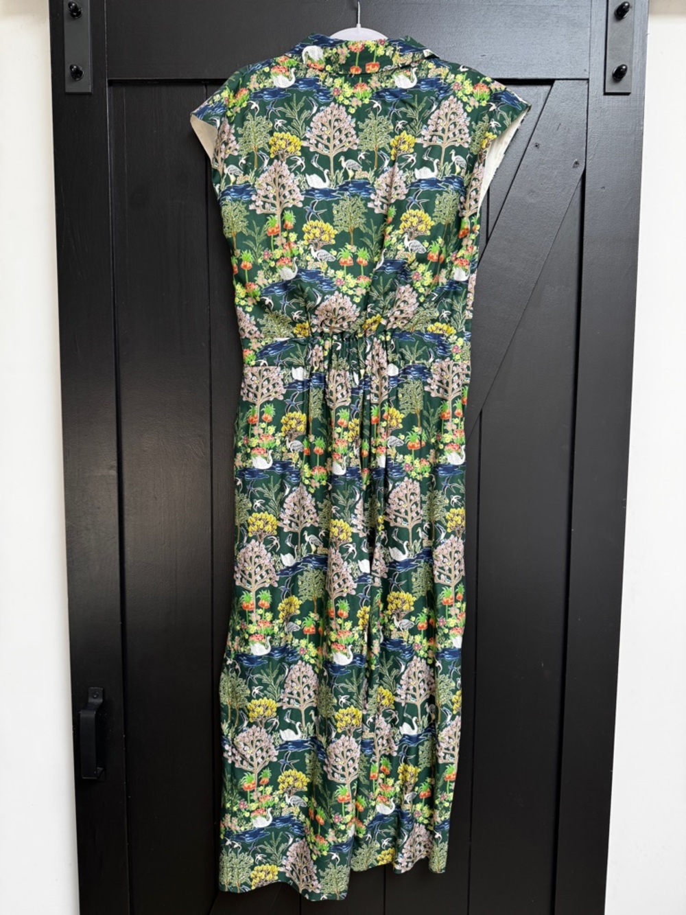 Palava Francesca - Green Botanical Gardens Tencel Jumpsuit UK 12/US 8 - Like New - Picture 9 of 16